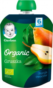Пюре детское Gerber Organic Груша, 6m+, 90 гр